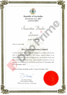 2021-2022 Seychelles FSA License